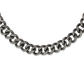Chisel Stainless Steel Antiqued and Textured Links 24in Necklace
