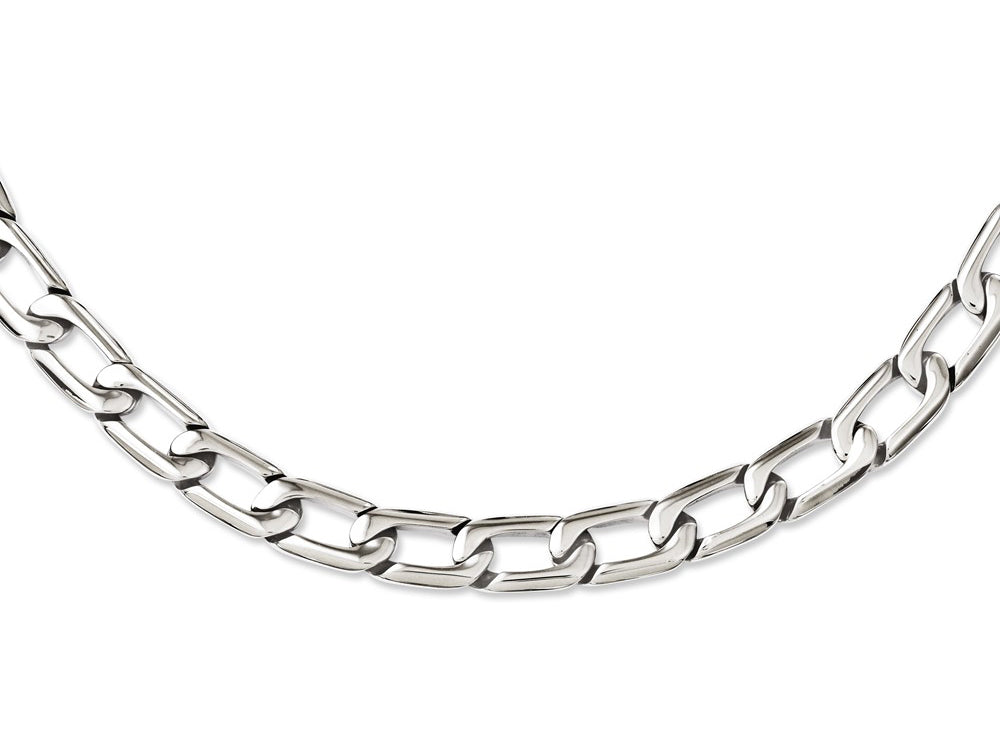Chisel Stainless Steel Polished Squares Necklace