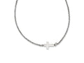 FJC Finejewelers Stainless Steel Polished Sideways Cross 18in Necklace