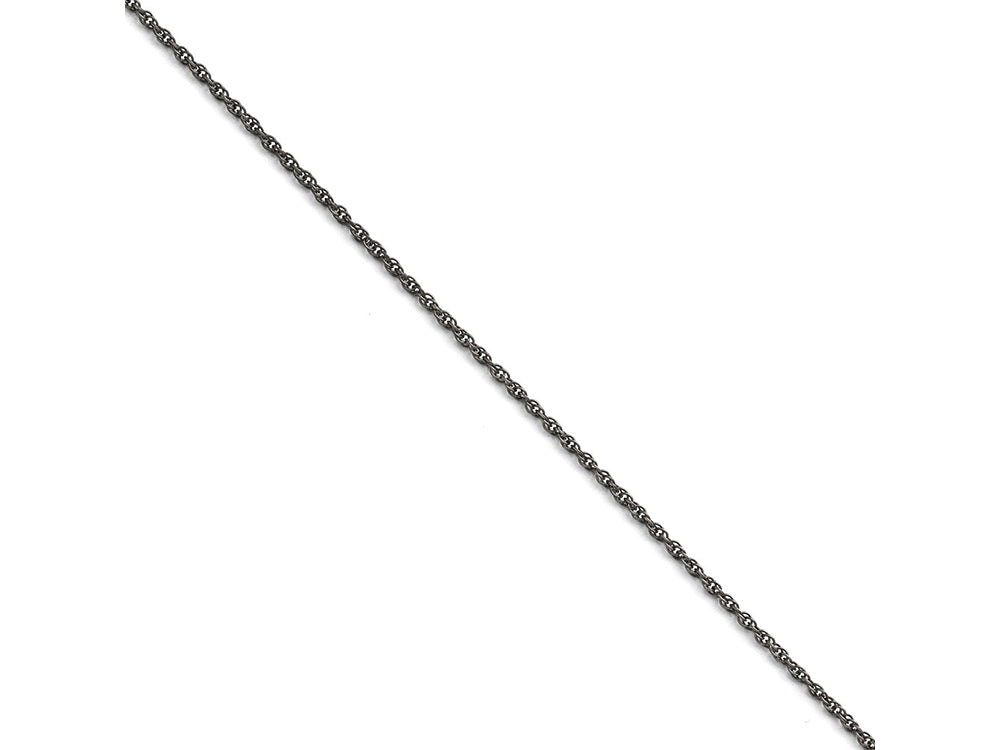 Chisel Stainless Steel 0.35mm  Oxidized Chain Necklace