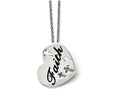 Chisel Stainless Steel Enameled Polished Heart Necklace