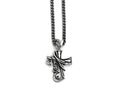 Chisel Stainless Steel Polished And Antiqued Necklace