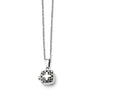 Chisel Stainless Steel Polished And Antiqued Magnetic Square Necklace