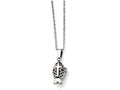 Chisel Stainless Steel Polished And Antiqued Magnetic Fish Necklace