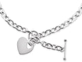 Chisel Stainless Steel Polished Heart Toggle Necklace
