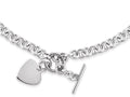 Chisel Stainless Steel Polished Heart Toggle Necklace