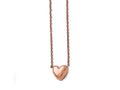 Chisel Stainless Steel Polished Pink Ip-plated Heart Necklace