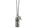 Chisel Stainless Steel Polished Black Ip-plated Two-piece Cross Necklace