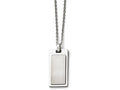 Chisel Stainless Steel Brushed And Polished Necklace