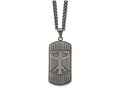 Chisel Stainless Steel Antiqued Brushed Eagle Necklace