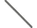 Chisel Stainless Steel 7.50mm Oxidized Curb Chain Necklace