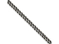Chisel Stainless Steel 9.25mm Oxidized Curb Chain Bracelet 9 Inch length