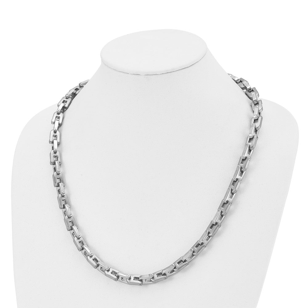 Chisel Stainless Steel Brushed and Polished Necklace - 20 inches