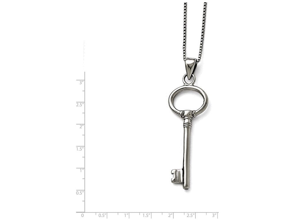Chisel Stainless Steel Polished Key Necklace