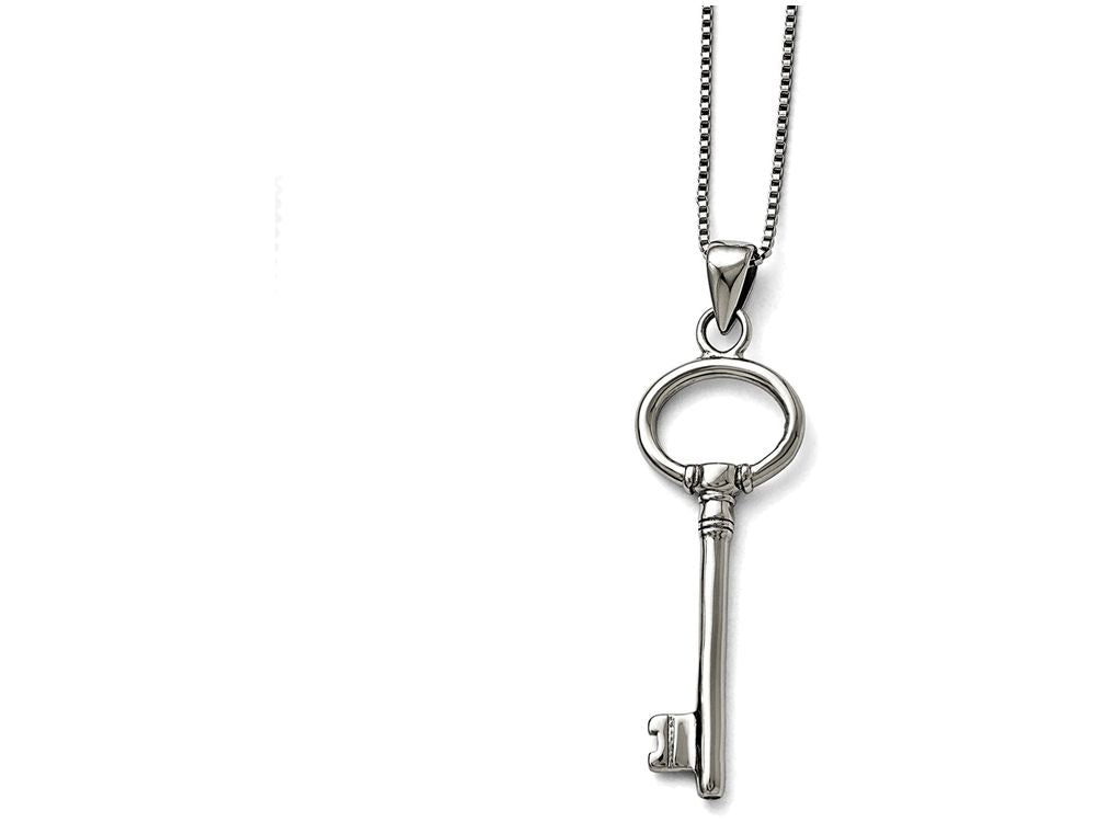 Chisel Stainless Steel Polished Key Necklace