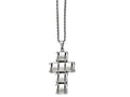 Chisel Stainless Steel Polished Moveable Cross Necklace