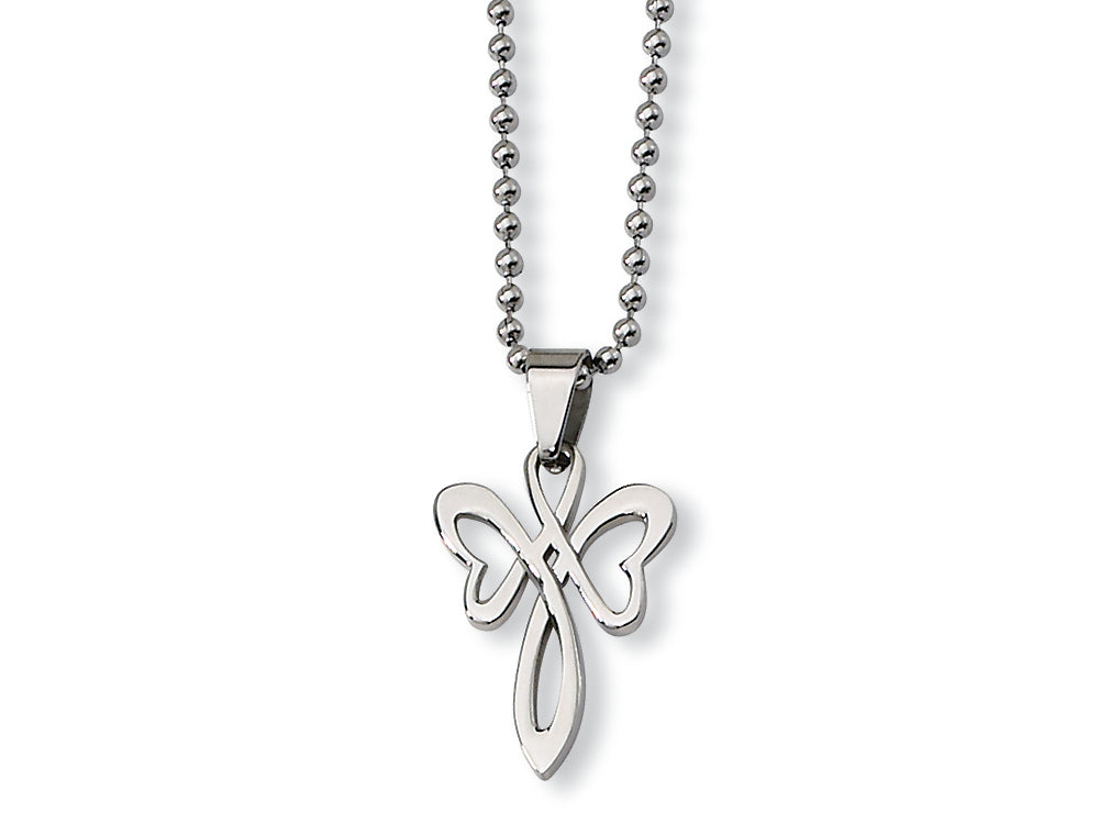 Chisel Stainless Steel Cross Necklace - 22 inches