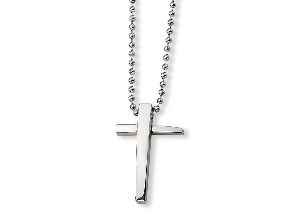 Chisel Stainless Steel Cross Necklace - 22 inches
