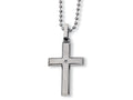 Chisel Stainless Steel Diamond Accent Necklace - 22 inches