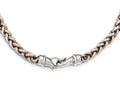 Chisel Stainless Steel Polished Rose Ip-plated 24in Necklace