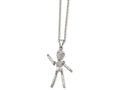 Chisel Stainless Steel Polished Moveable Skeleton Necklace