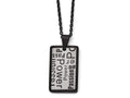 Chisel Stainless Steel Polished And Brushed Black Ip-plated Necklace