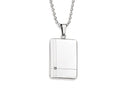 Chisel Stainless Steel Polished CZ Necklace