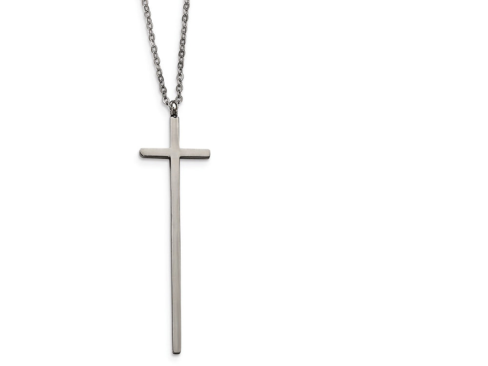 Chisel Stainless Steel Cross Necklace on a 30 inch chain