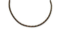 Chisel 4mm Genuine Leather Hexagon Weave Necklace - 20 inches