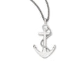 Chisel Stainless Steel Polished Anchor Necklace