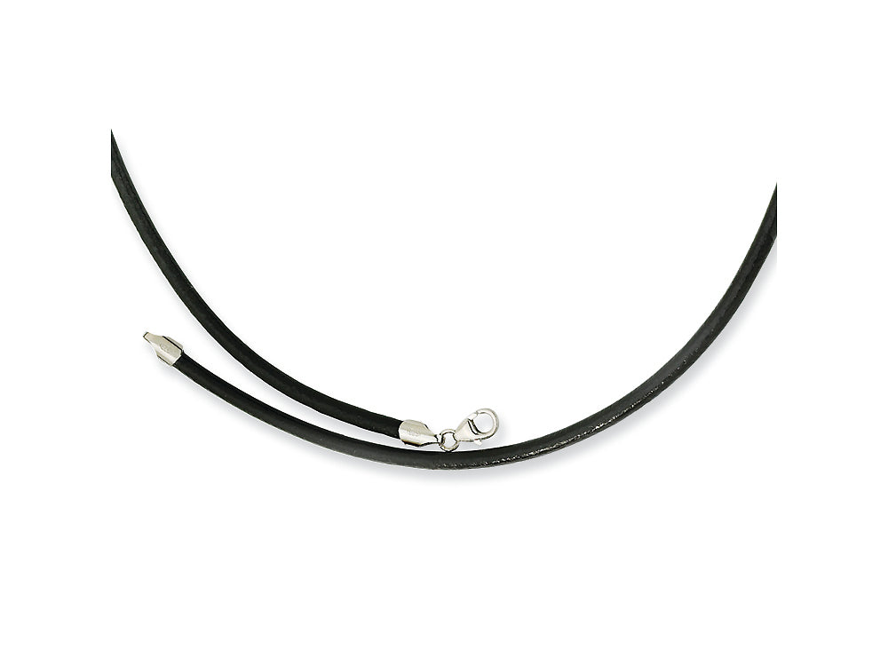 Chisel 3 Genuine Leather Greece Textured Necklace - 18 inches
