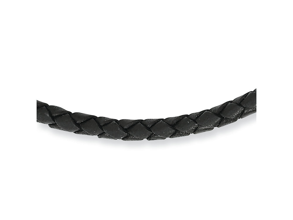 Chisel 3.0mm Genuine Leather Weave Necklace - 18 inches