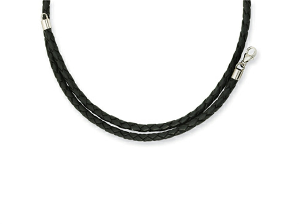 Chisel 3.0mm Genuine Leather Weave Necklace - 20 inches