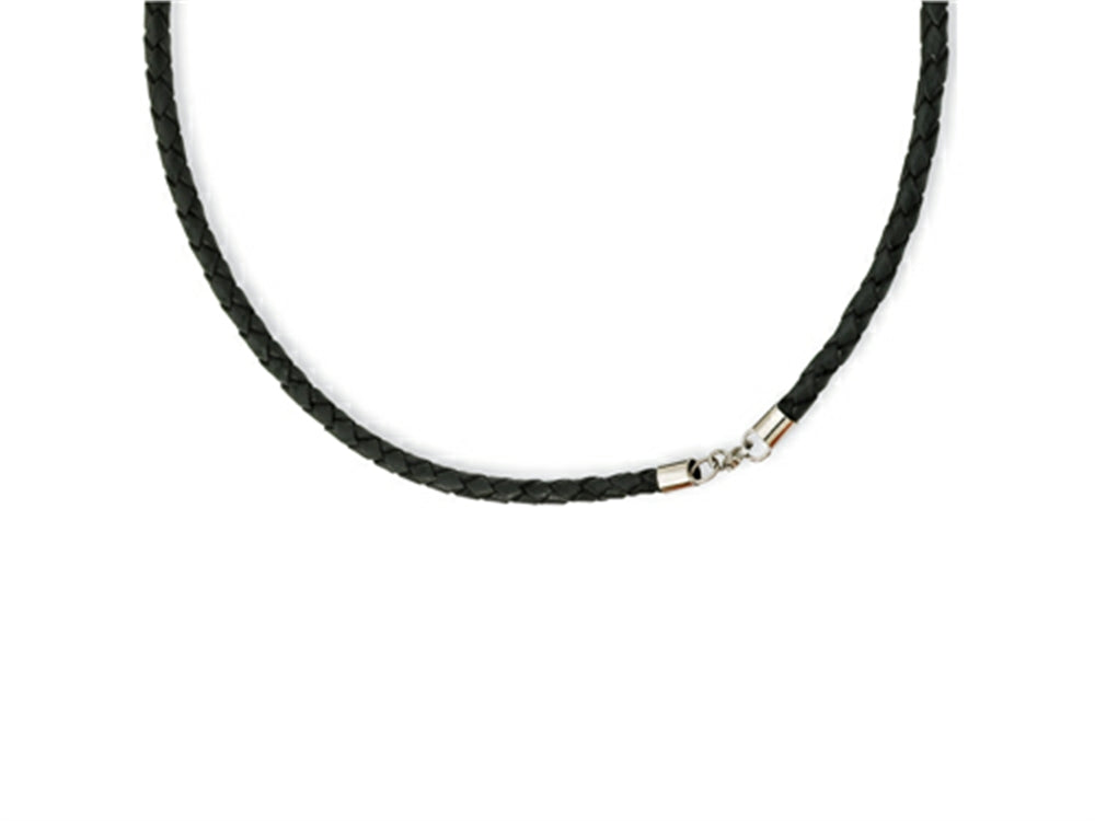 Chisel 4.0mm Genuine Leather Weave Necklace - 20 inches