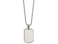 Chisel Stainless Steel Polished Dog Tag Necklace