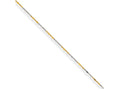 Chisel White and Yellow Rhodium Over Brass 1.20mm 2 Color Plated Fancy Chain Necklace