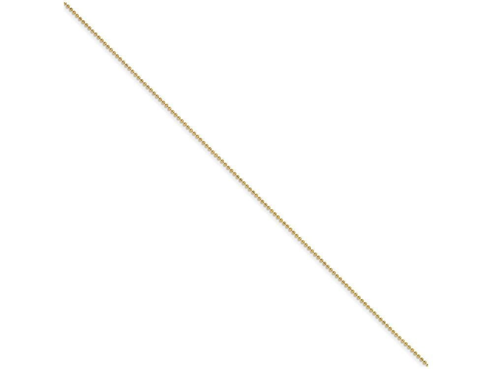 Chisel Yellow Rhodium over Brass 1.5mm Plated Ball Chain Necklace - 24 inches