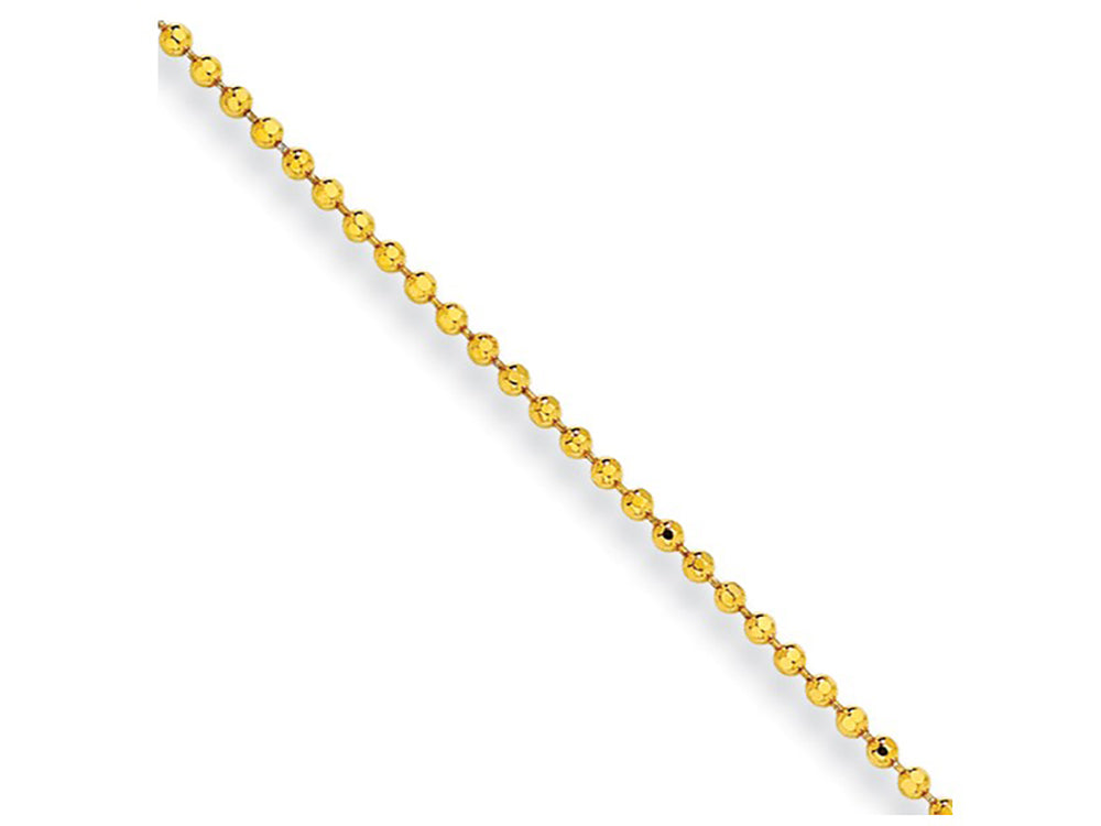 Chisel Yellow Rhodium Over Brass 2.00mm Plated Ball Chain Necklace