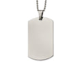 Chisel Stainless Steel Polished Rounded Edge Xlarge 2mm Thick Dog Tag Necklace