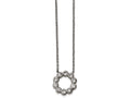 Chisel Stainless Steel Polished CZ Necklace
