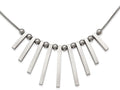 Chisel Stainless Steel Polished Bars And Beads W/1.25in. Ext Necklace