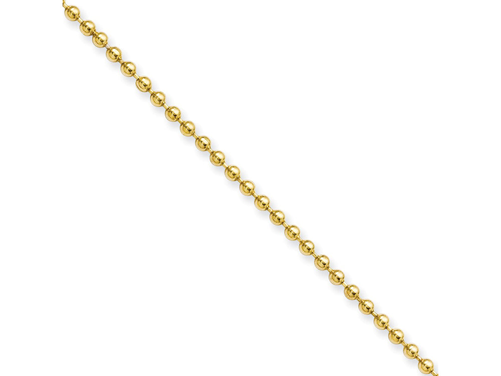 Chisel Stainless Steel Ip Gold-plated 2.0mm 24in Ball Chain Necklace