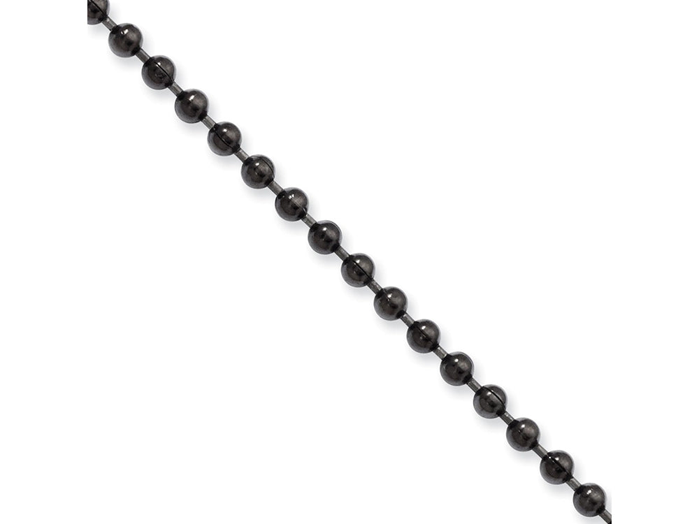 Chisel Stainless Steel 3.0mm Ip Black-plated 18in Ball Chain Necklace