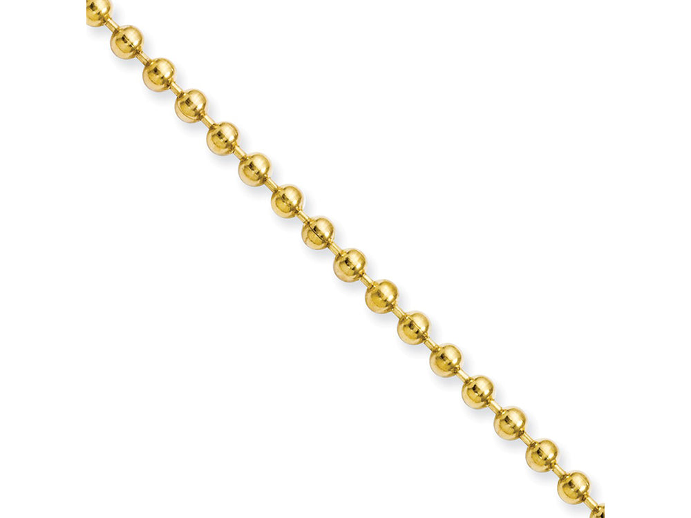 Chisel Stainless Steel Ip Gold-plated 3.0mm 18in Ball Chain Necklace