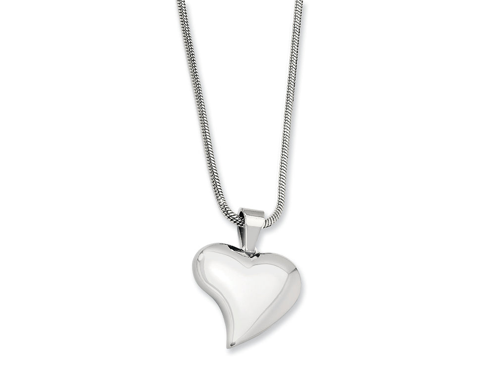 Chisel Stainless Steel Heart Pendant Necklace - 18 inches