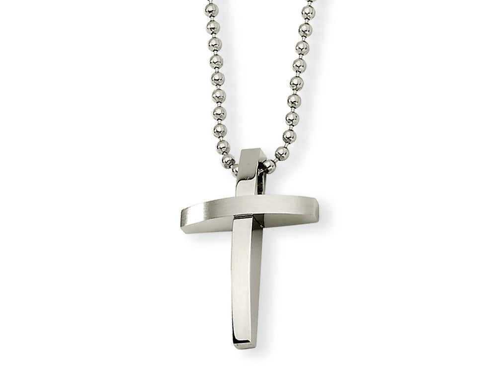 Chisel Stainless Steel Cross Pendant Necklace - 18 inches