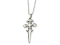 Chisel Stainless Steel Dagger Necklace - 24 inches