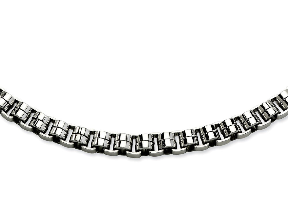 Chisel Stainless Steel Circular Links 24in Necklace