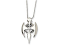 Chisel Stainless Steel Gothic Cross Pendant 24in Necklace