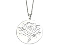 Chisel Stainless Steel Flower Cutout Pendant Necklace